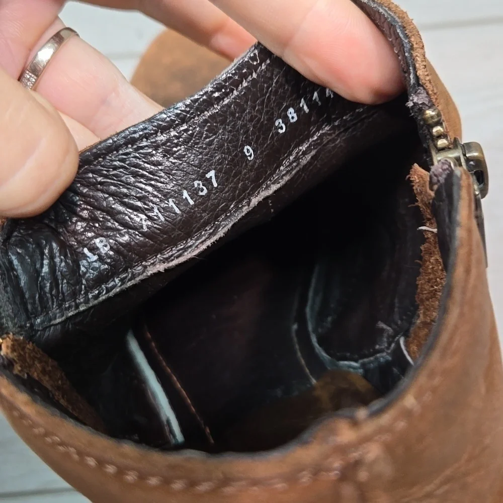 LIBERTY Women Leather Western Boots Boho hobo sz 9